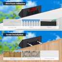 Solar Wall Lights Outdoor, 3 LED Lenses Fence Lights Solar Powered Outdoor Waterproof Warm White, Dusk to Dawn Exterior House Number Lighting for Porch, Patio, Balcony, Deck, Address Sign (2 Pack)