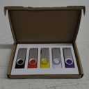 Aiibe 5 Pack 128GB USB Flash Drive USB Drive 128GB Thumb Drive USB 2.0 Memory Stick (5 Mixed Colors: Black Red Yellow White Purple)