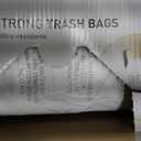 EKO 21 Gallon / 50-90 Liter, 60 Count Drawstring Trash Bags, Extra-Strong Unscented Garbage Bags, Easy-Dispense Roll for Kitchen & Household Use, Code G, White