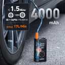 AstroAI L7 Tire Inflator Portable Air Compressor Cordless Mini Bike Pump with Digital Dual Values Display, 150 PSI Car Tires Air Pump with LED Lights&Pressure Gauge for Auto, Motorcycles, Bikes, Balls