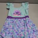 Girls One Piece Swimsuits with Skirt UPF 50+ Floral Bright Bathing Suits for 3-10 Years (7-8 Years, Mermaid)