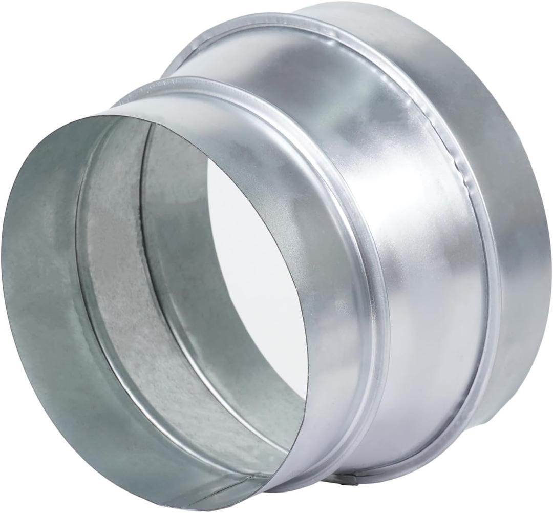 TOP-VIGOR 7" to 6" Round Air Duct Reducer, Galvanized Steel Vent Reducer Connector for Inline Fan, Dryer Vent & Range Hood, Easy Slip-Fit Installation