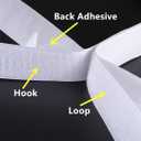0.75 Inch x 82 Feet White Self-Adhesive Hook and Loop Tape - Sticky Back Fastening Tape for Stationery and Household Purposes