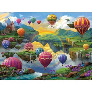 Ravensburger Air Balloon Valley 500 Piece from Artist Nathanael Mortensen | Unique Piece Design | Softclick Technology | Ideal Gift for Puzzle Enthusiasts