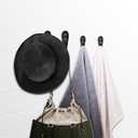 Deezio Heavy Duty Wall Hooks,Stainless Steel Screw On Hooks for Hanging Coats Plants Towels Keys Hats,Waterproof Single Shower Hanger Hooks for Garage Kitchen Bathroom(10 Pack) (Black)