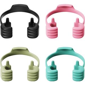 4 Pack Adjustable Lazy Thumbs-Up Phone Stand for Tablets, E-Readers and Smart Phones, Fun Gifts for Kids Teens Girls Boys Women Men Wife Girlfriends Teacher, Cute Phone Holder for Desk