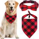 Dog Collar with Flower Bow tie (Red, Small)