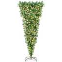  7.5-ft Pre-lit Slim Upside-down Artificial Christmas Tree with White LED Lights