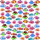 72Pcs Plastic Fish Toys, Tropical Fish, Mini Plastic Fish, Toy Fish Set for Children's Party Supplies and Decoration