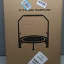 40"/48" Foldable Mini Trampoline Load 330lbs, Portable Exercise Rebounder with Durable Bungee Band, Fitness Trampoline for Adults and Kids
