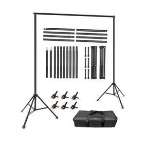 Hemmotop Backdrop Stand 10x8ft (WxH), Photography Background Stand for Parties, Adjustable Photo Backdrop Stands Kit for Wedding, Photo Booth, Party, Decoration, Balloon, Projector Screen
