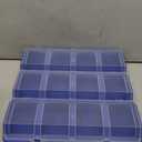 6Pcs Screw Organizers Storage Bins with Lids, Plastic Stackable Hardware Organizer Box for Garage Nails Craft Tool Organizing, Tool Cart Cabinet Workbench Drawers with Compartment Bolt Organizer, Blue