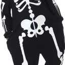 GRAJTCIN Halloween Skeleton Costumes for Men Scary Glow in the Dark Skeleton Pajamas for Men S