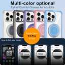 Clear Case for iPhone 13 Pro Case with Magnetic 360 Rotatable Ring Stand [ Compatible with MagSafe ], Heavy Duty Military Grade Cover with Ring Kickstand for Women Men, Transparent