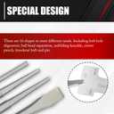 C&T 16-Piece Punch and Chisel Set With Storage Pouch, Including Taper, Cold Chisels, Pin, Center, Chrome Vanadium Steel