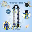 4 Pcs Graduation Money Lei Class of 2026 Double Ribbon Braided Lei Gift Graduation Cash Gifts Pull Ideas for Senior High School College Party