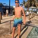 Kanu Surf Boys' Line Up Quick Dry UPF 50+ Beach Swim Trunk (2T, Mirage Navy/Yellow)