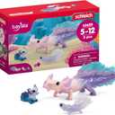 Schleich Bayala - 3PC Colorful Axolotl Figurine Toy Set - Mermaid Mythical Creature Playset for Girls and Boys - Cute Undersea Fairy Salamander Figures - Fantasy Animal Toys for Kids Ages 5+ | 42628