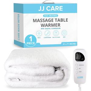 JJ CARE Massage Table Warmer 31"x71", Digital 5 Heat Control Massage Bed Warmer Fleece Pad w/Detachable 12 FT Cord, Table Warmer Massage Therapy w/Overheat Protection, Massage Table Heating Pad