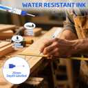 8PCS Long Head Deep Hole Marker, 20mm Deep Long Nose Waterproof Hole Marker Pens, Quick Dry Colorful Carpenter Marker, Multi-purpose Deep Hole Marker Pens for Carpenters Builders Construction