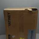 Dining Chairs Set of 4, Wooden Kitchen Chairs, Farmhouse Dining Chairs with Back Support, for Living Room, Kitchen, Rustic Brown and Black CY01L4BRN1