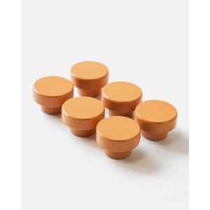 CUT & PACK Wooden Cabinet Knobs 6 Pack, Round Drawer Knobs for Dressers and Cabinets, 1-9/16 in (40 mm), Furniture Hardware with Screws Included | Sand