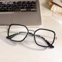 Zeelool Glasses Frames for Women Geometric Blue Light Glasses Fashion Lightweight Designer Eyeglasses Anti UV Levi (Black)