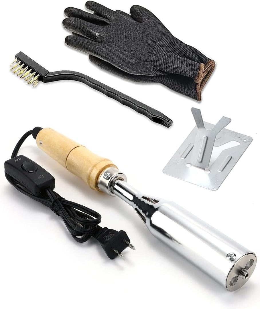 Electric Branding Iron, Personalized Burning Stamp Logo for Wood Leather Plastics Branding Iron (Just Only Electronics 300W Handle 8mm/5mm Screws) (Silver)