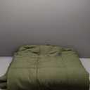 HOMBYS Oversized King Comforter 120x120, Lightweight Quilted Down Alternative Duvet Insert for All Season, Olive Green, 8 Corner Tabs