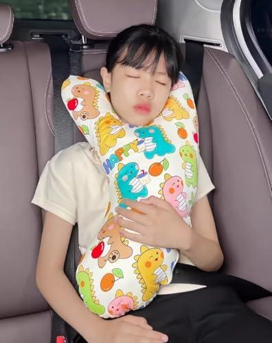 HKSICHENGKEJI Car Travel Pillow Soft Neck Pillow for Head and Body Support Kids Adult Seat Belt Pillow Breathable Aircraft Travel Pillow for Long-Distance Travel