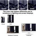 Gwine Navy Blue Blackout Curtains for Living Room 72 inches Long, Noise Reducing Room Darkening Window Treatment Curtains for Bedroom, Farmhouse Decor with Rod Pocket, Each 40" Wx72 L,2PCS