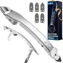 Stainless Steel Caulking Tools Kit: 4 in 1 Silicone Grout Remover Sealant Removal Scraper - Easy Caulk Finishing Smoother Applicator Set Bathroom Shower Window Kitchen Joint Tile Corner Tub Mens Gift