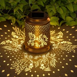 Cardinal Solar Lantern for Garden Outdoor Decor  Hanging Metal Light Decoration for Patio, Yard, Lawn, Pathway, Backyard  Birthday Gift for Mom, Women, Grandma