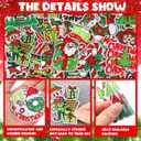 50 Pcs Themed Iron on Patches with Words Embroidered Sew on Cloth Colorful Multiple Styles Iron on Patches for Clothes Hats Backpacks Jackets Accessories Souvenirs Gifts(Green Christmas)