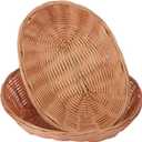Oval Wicker Baskets - Bulk, 27 Pack, Bread & Gift Baskets, Durable, Home & Restaurant Use