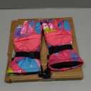 MIG4U Kids Ski Gloves Waterproof 3M Thinsulate Touchscreen Kids Winter Gloves, Warm Snow Gloves for Girls (S(8-10), Pink)