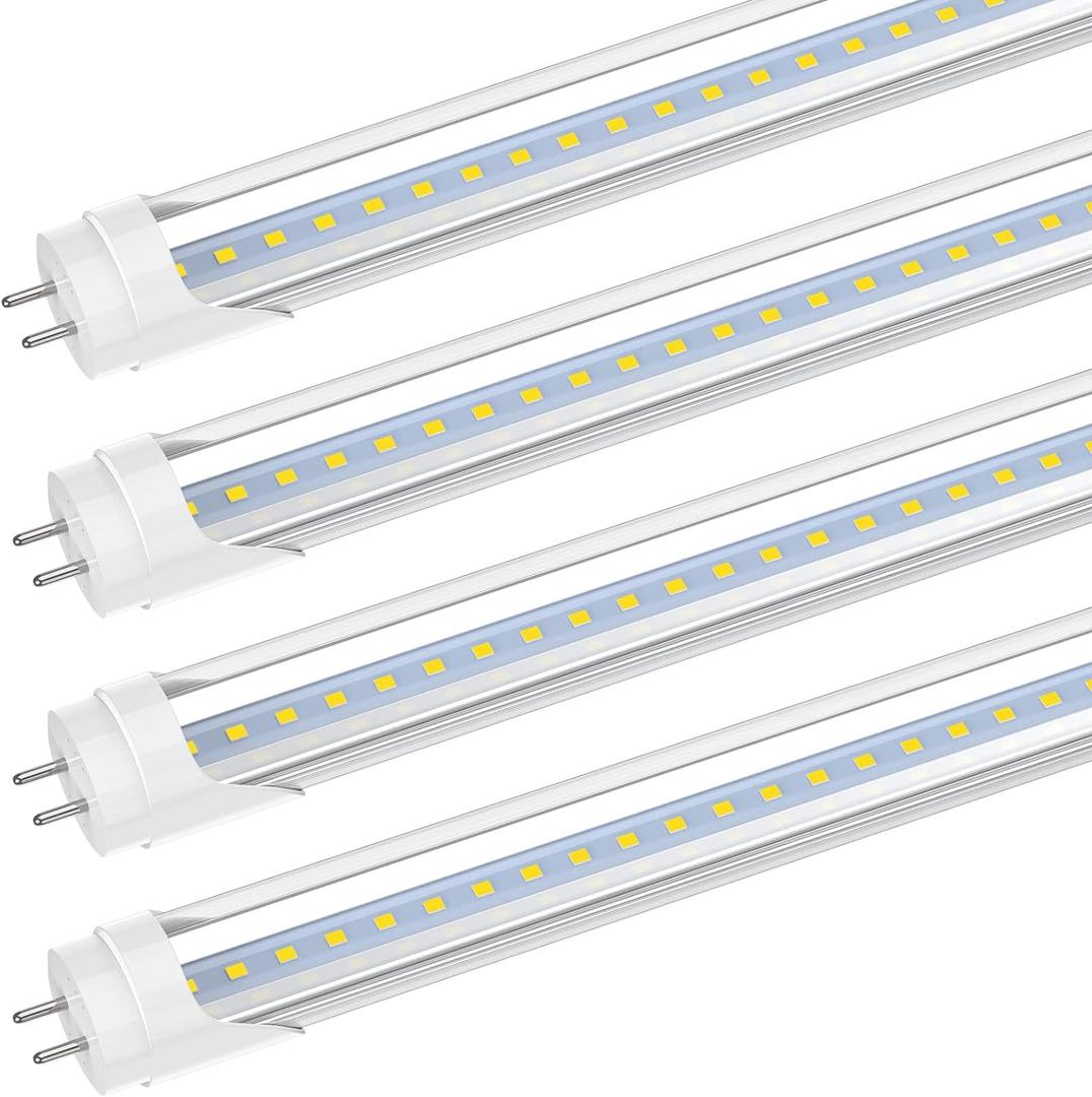 Romwish 3FT LED Type A+B Light Bulb, 14W(30W Equivalent), 5000K, 1600LM, Plug and Play or Ballast Bypass, Double End Powered, 36 Inch F30T12 Fluorescent Bulb Replacement, Clear, 4 Pack