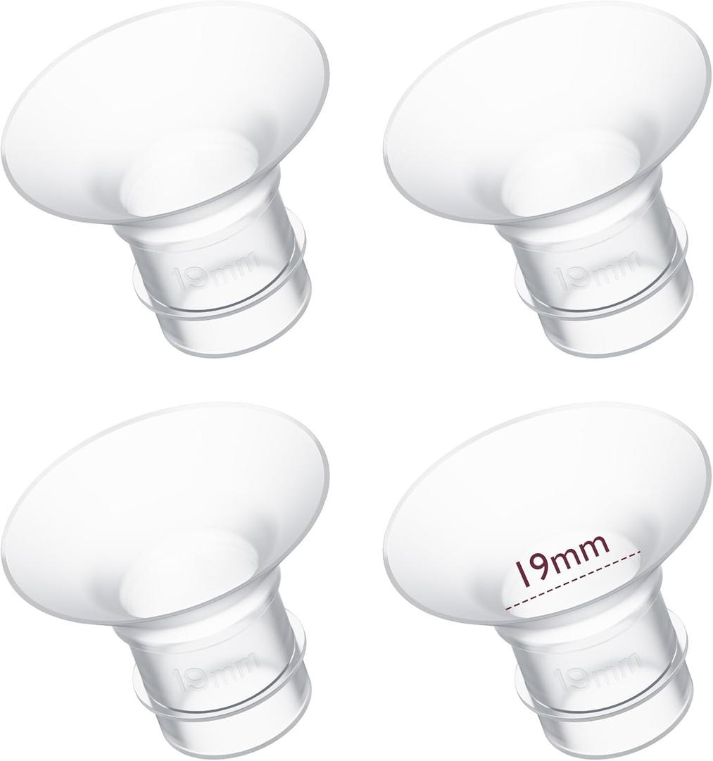 Momcozy Flange Insert 19mm Compatible with 24mm Flange/Shield of Most Pumps, Fit for Momcozy S9Pro/S12Pro/S12Pro-Quick Replacement Accessories, 4PCS 19mm