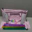 TIASUSAN American Mahjong Game Set, 166 Pink Tiles, Pink Bag and Entire Accessories, 4 All-in-One Rack/Pushers, Mahjong Tiles Set, 18 inches x 5 inches x 3 inches