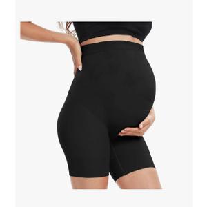 Secret Fit Shaper Panty - Seamless Maternity Shapewear for Dress, Belly Support, Prevent Thigh Chaffing, L