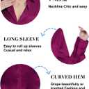 Womens Satin Silk Blouses Blouse Button Down up Shirts for Women Casual Loose Long Sleeve Business Work Tops (X-Large, Red2)