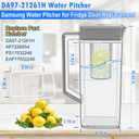 Upgraded DA97-21261H Refrigerator Water Pitcher Compatible with Samsung Fridge Water Pitcher RF30BB620012AA RF29BB8200QLAA RF23BB8200QLAA RF24BB660012AA Samsung Bespoke Pitcher Replacement Water Tank