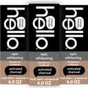 hello Epic Whitening Charcoal Fluoride Free Toothpaste, Activated Charcoal Toothpaste with Coconut Oil, Whitens Teeth Naturally, SLS Free, Fresh Mint, 3 Pack, 4.0 Oz Tubes