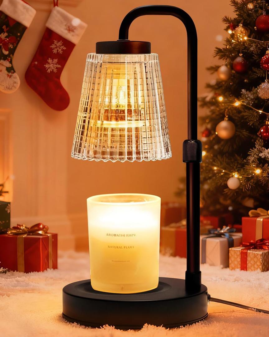 Adjustable Candle Warmer Lamp with Timer: Height Adjustable Birthday Gift for Women for Scented Jar Candles - Safe, Flameless Lighting and Fragrance Warmer for Home Office Decor