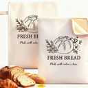 Sourdough bread Bags for Homemade Bread-2 Pack XL Reusable Beeswax Bread Bags for Homemade Bread Freezer & Refrigerator 17"x13" Natural Beeswax-Lined Cotton Food Storage Bags to Keep Fresh yellow