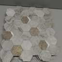 VAOVI Peel and Stick Backsplash Tile,Backsplash Tile for Kitchen Peel and Stick Wall Panels Hexagon Marble Tile(Autumn Gray,10pcs)