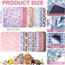 Newwiee 20 Pcs Waterproof Small Pet Fleece Blanket Bulk Washable Small Animal Cage Bedding Guinea Pig Puppy Dog Cat Pee Pad Liner Accessories(Assorted,12 x 12 Inch)