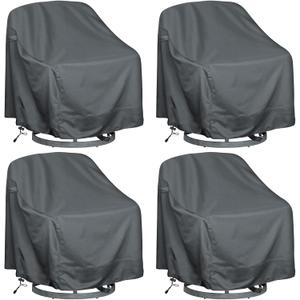 Outdoor Swivel Lounge Chair Cover 4 Pack,Waterproof Heavy Duty Outdoor Chair Covers, (39" W X 37" D X 38" H) Patio Furniture Cover for Swivel Patio Lounge Chair,Grey