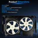 620-512 Engine Radiator Cooling Fan Assembly
for 2006-2012 Toyota RAV4 2.4L/2.5L 1636128240 1636131160