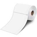 100 PCS 4"x 6" Direct Thermal Labels White Perforated Shipping Label, Compatible with DYMO 4XL 1744907,Zebra, Rollo, Jadens, Nelko, 220 Labels per Roll, 1 Roll